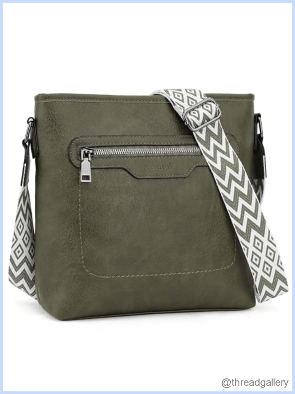 PU Leather Crossbody Bag Adjustable Strap Multi-Pocket Hobo Purse
